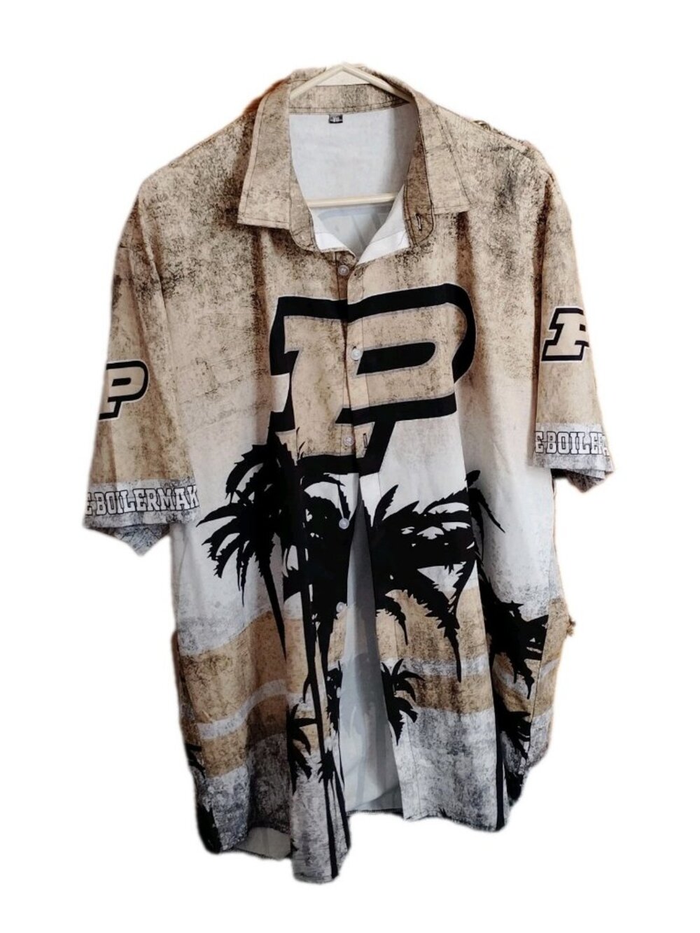 Mens Hawaiian Shirt Purdue Boilermakers Button Down XXL